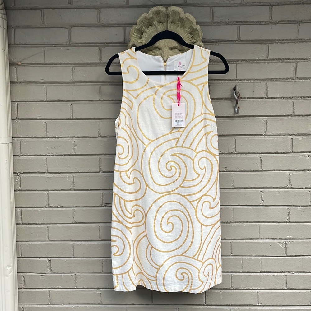Julie Brown sleeveless shift dress size 8. NWT